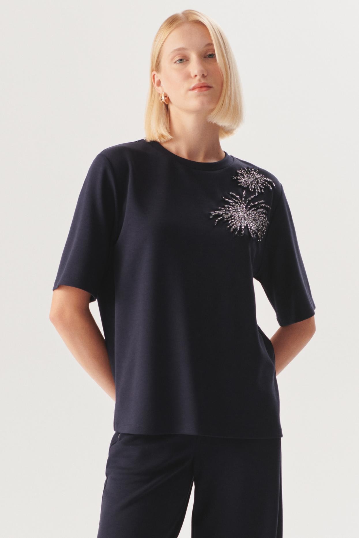 Minimalist Sparkle Accent T-Shirt