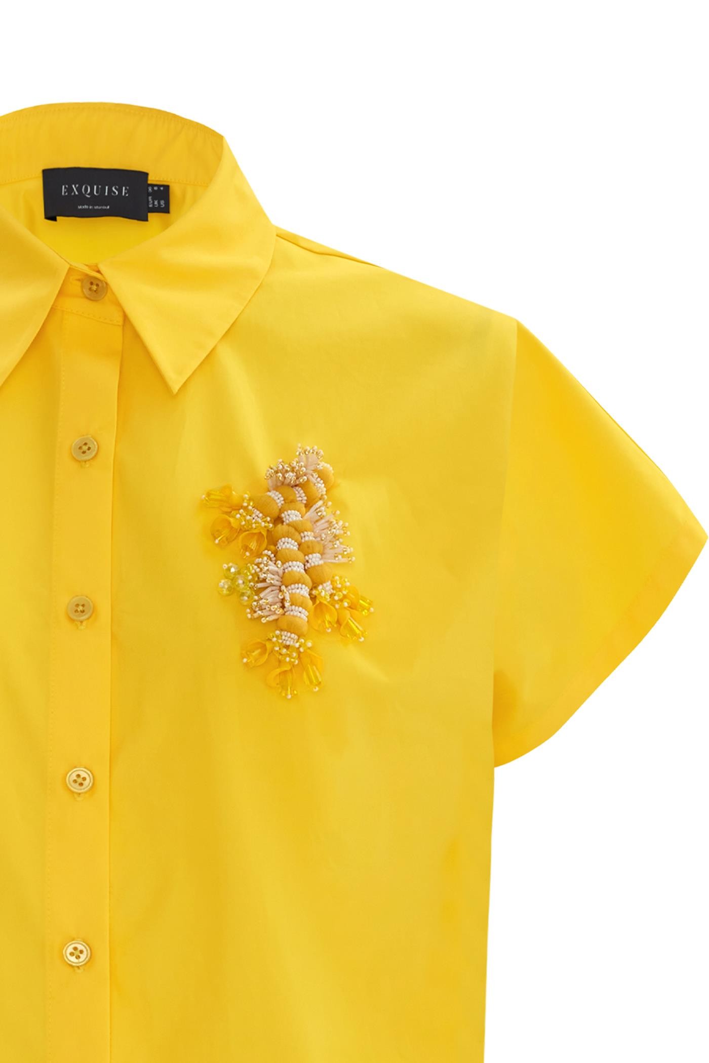 Poplin Shirt with Embroidery Detail