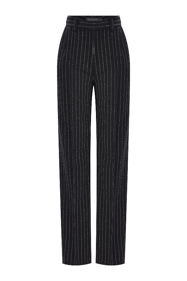 High Waist Black-Bone Pants