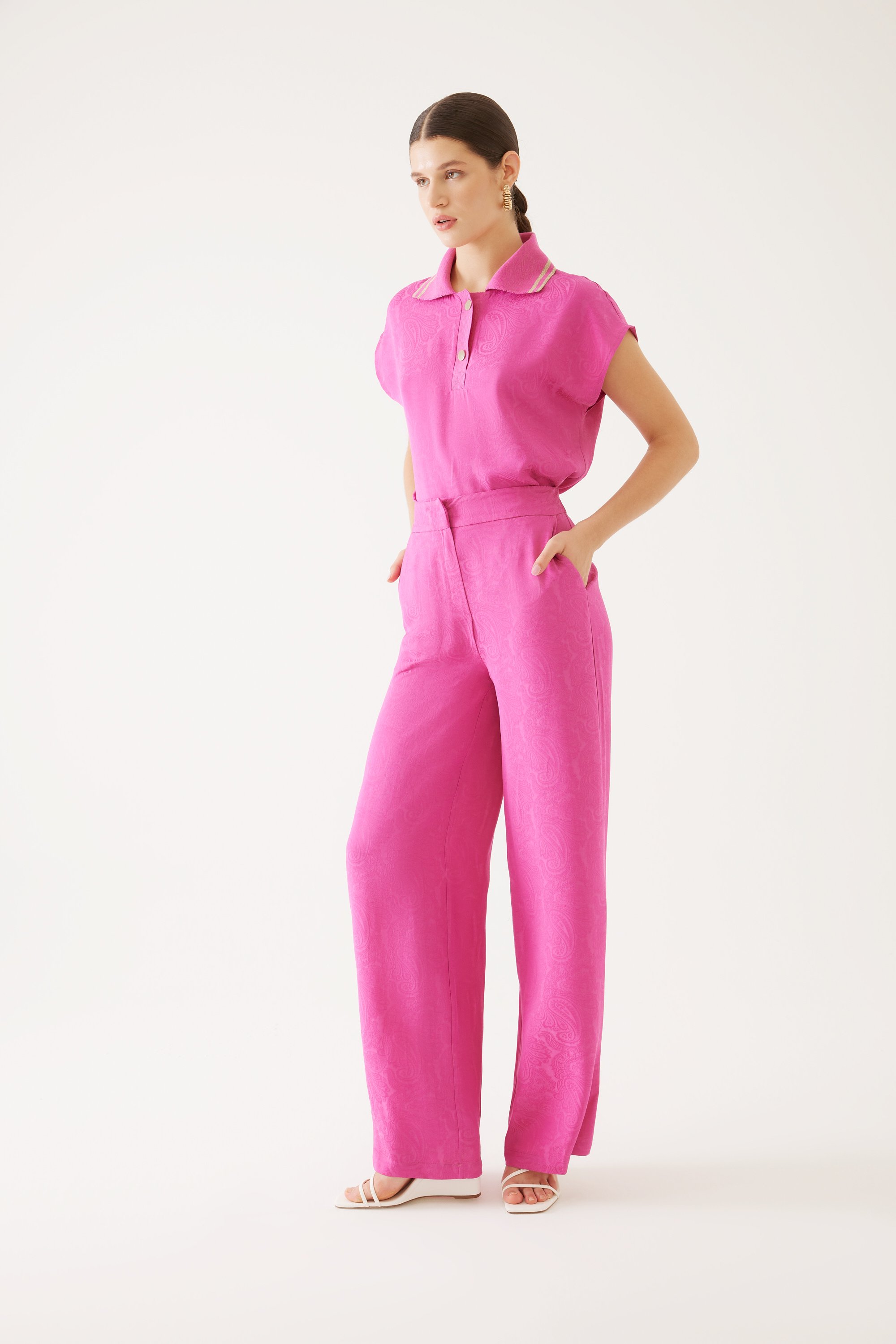 High Waist Wide-leg Pants