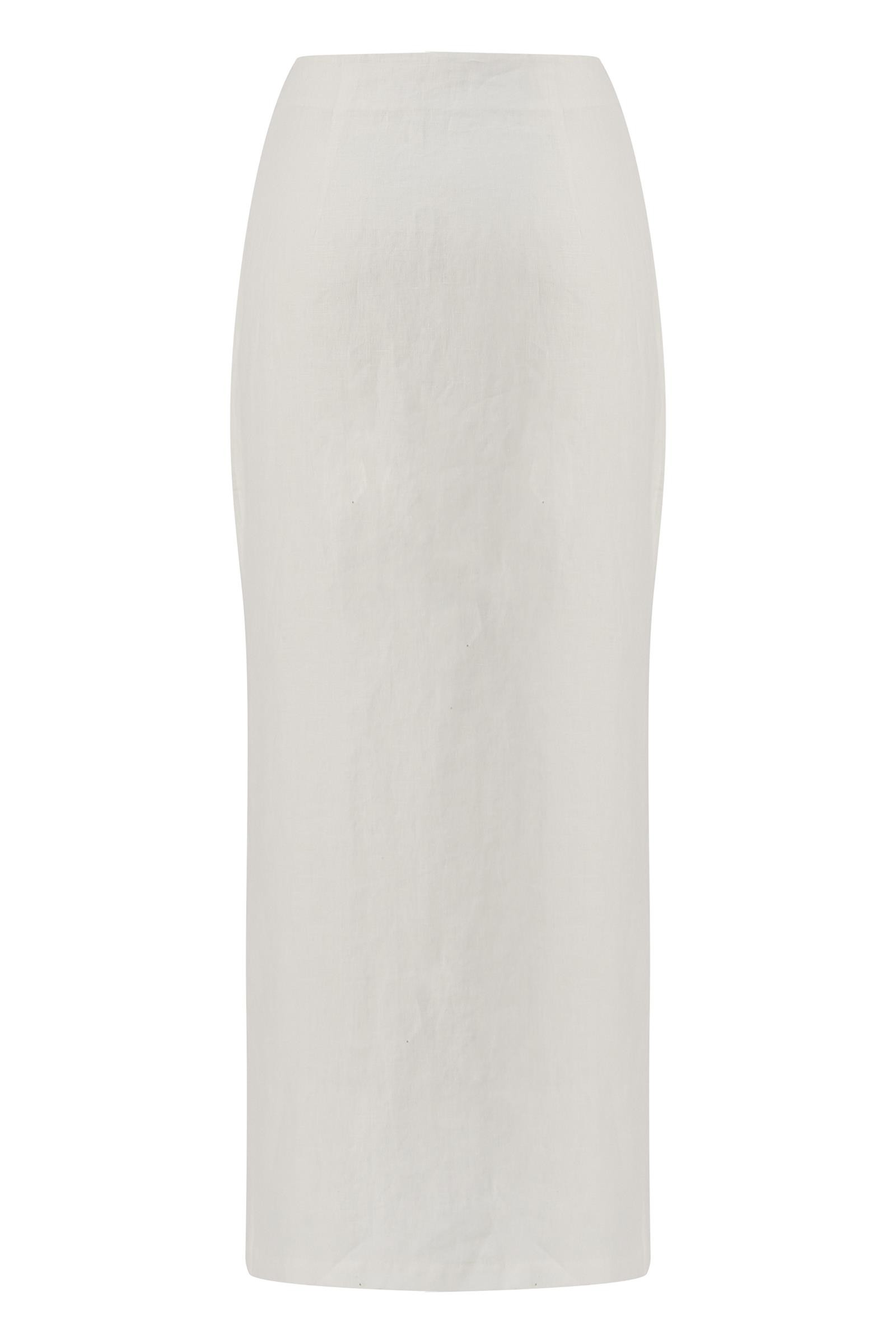 Drawstring Linen Skirt