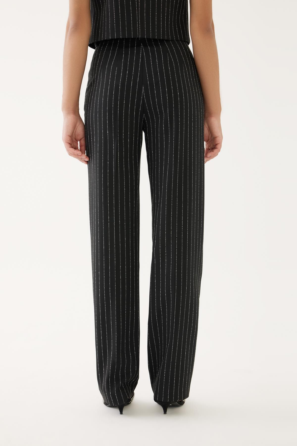 High-Waisted Striped Pants