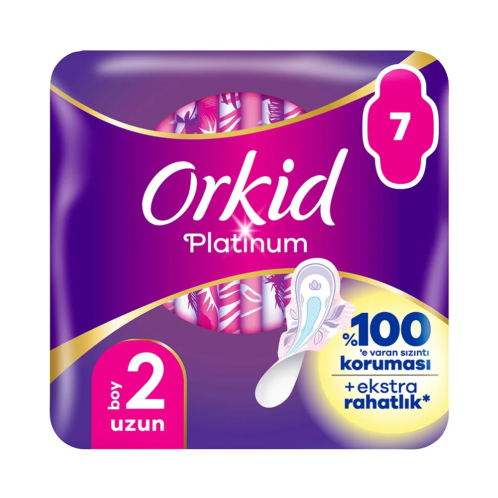 Orkid Platinum Hijyenik Ped Uzun Tekli Paket 7 Ped