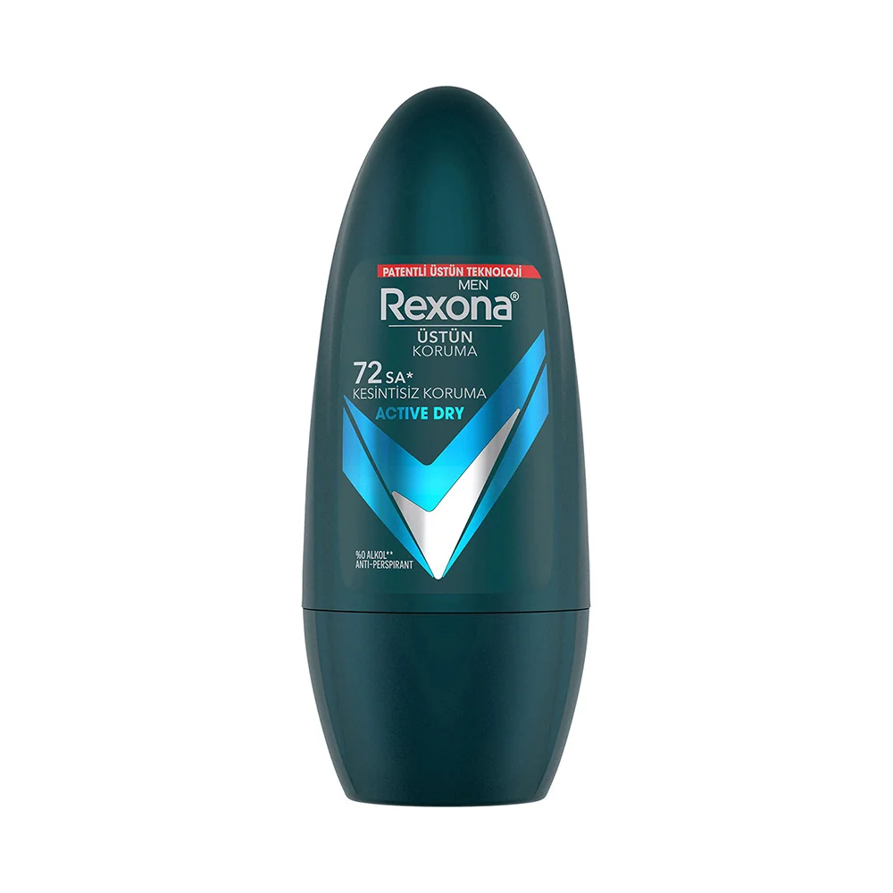 Rexona Üstün Koruma Erkek Roll On Deodorant Active Dry 72 Saat Kesintisiz Koruma 50 Ml