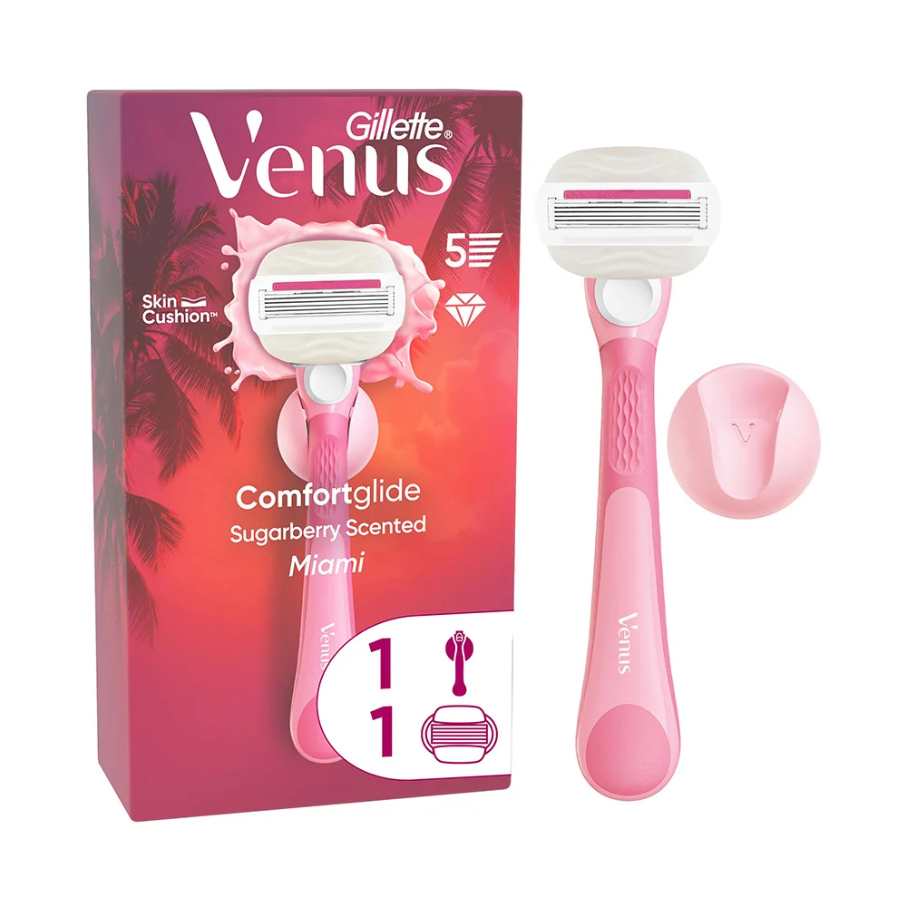 Venus ComfortGlide Sugarberry Kokulu Miami Kadın 5 Bıçaklı Tıraş Makinesi