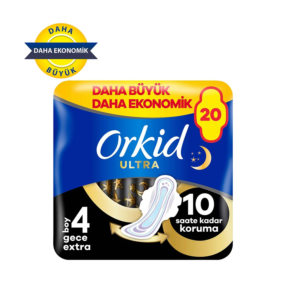 Orkid Ultra Ekstra Dörtlü Paket Gece Ekstra 20'Li