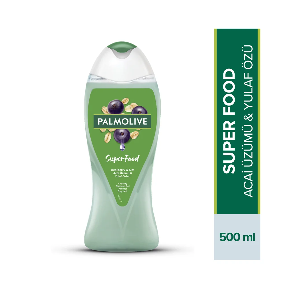 Palmolive Duş Jeli Superfood Acai Üzümü & Yulaf Özleri 500 Ml