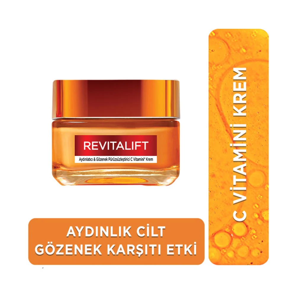 L'Oréal Paris Revitalift Clinical Aydınlatıcı & Gözenek Pürüzsüzleştirici C Vitamini Krem 50 Ml