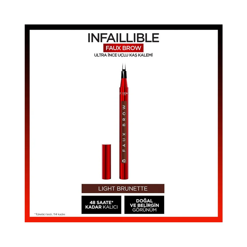 L'Oréal Paris Infaillible Faux Brow Ultra İnce Uçlu Kaş Kalemi - Light Brunette