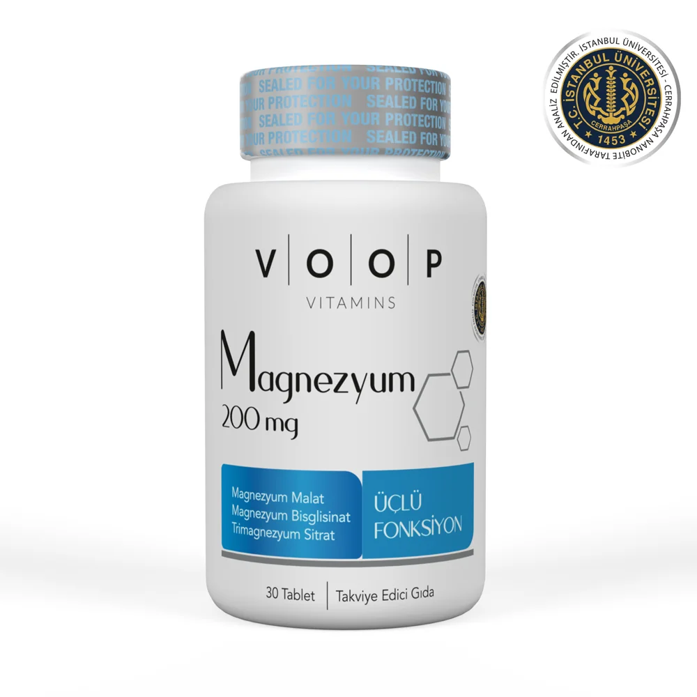 Voop Magnezyum İçeren Tablet Takviye Edici Gıda