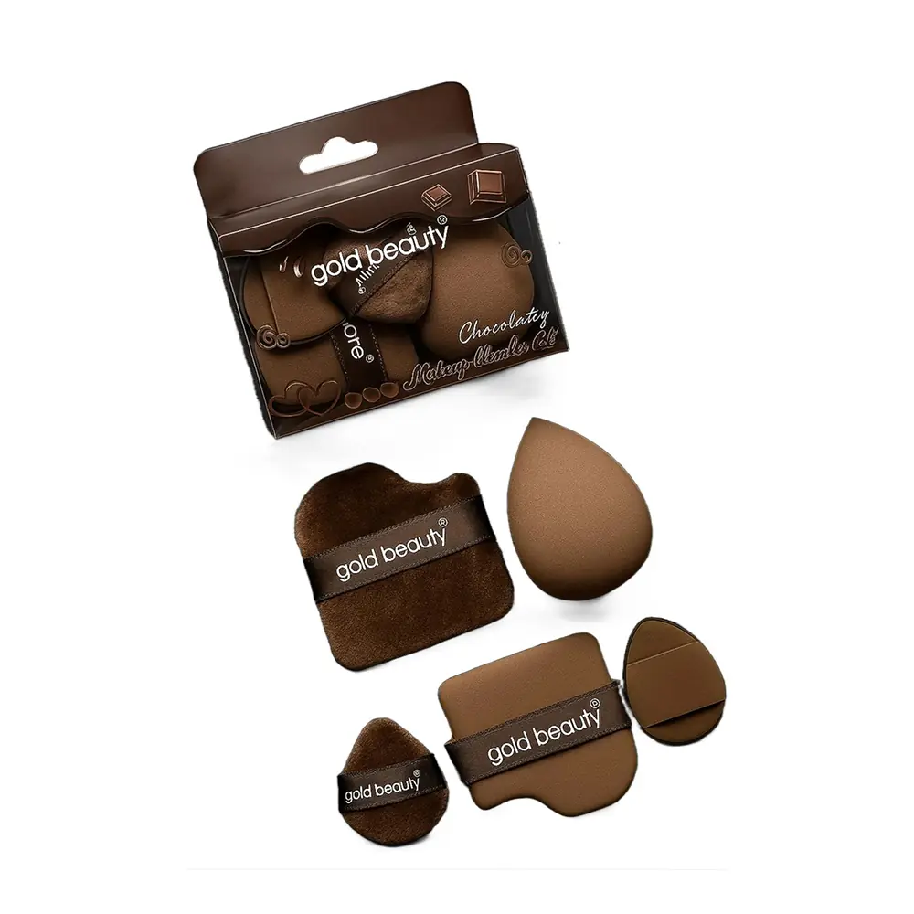 GOLD BEAUTY ÇİKOLATALI MAKYAJ SÜNGER SETİ