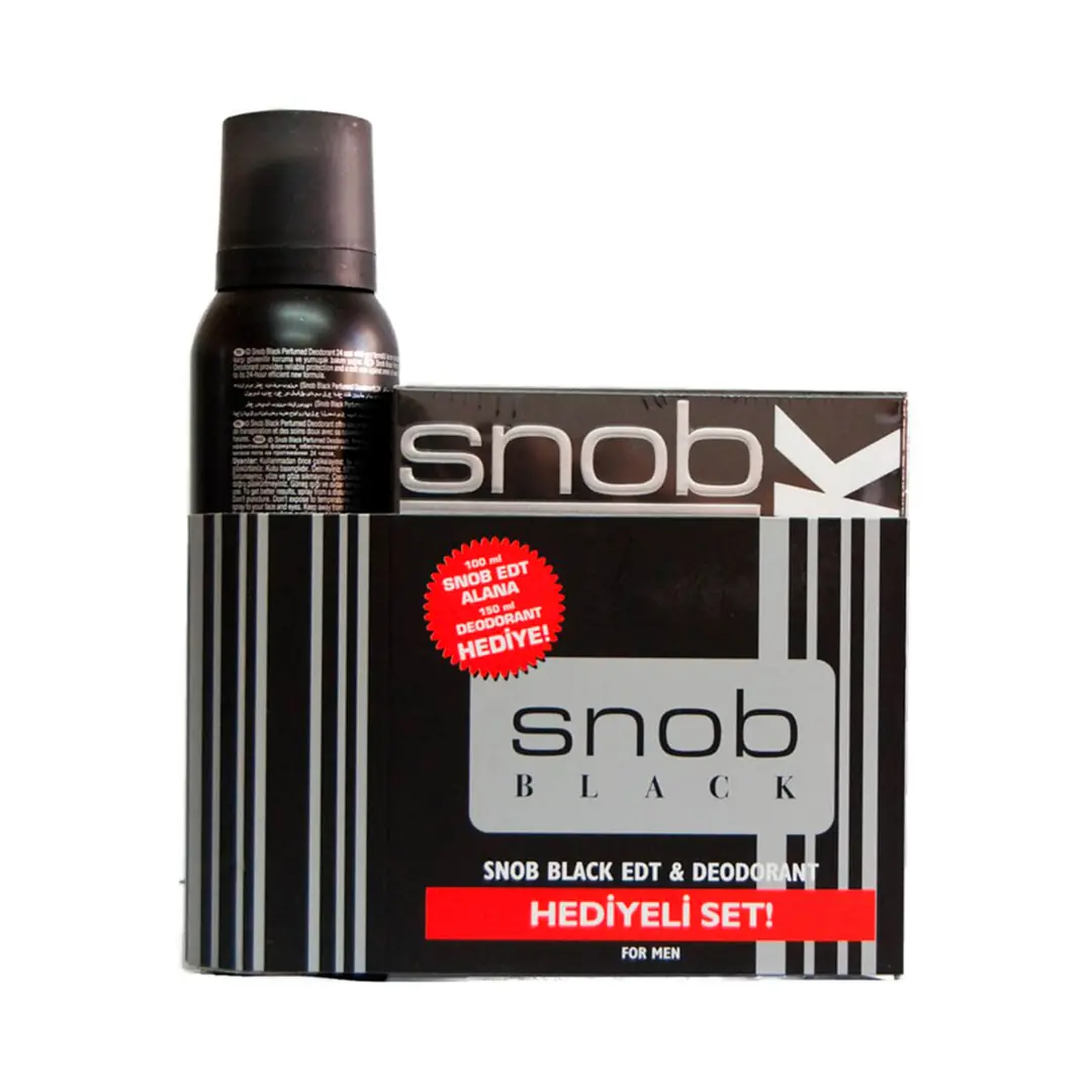 Snob Black Edt +Deodorant Kofre
