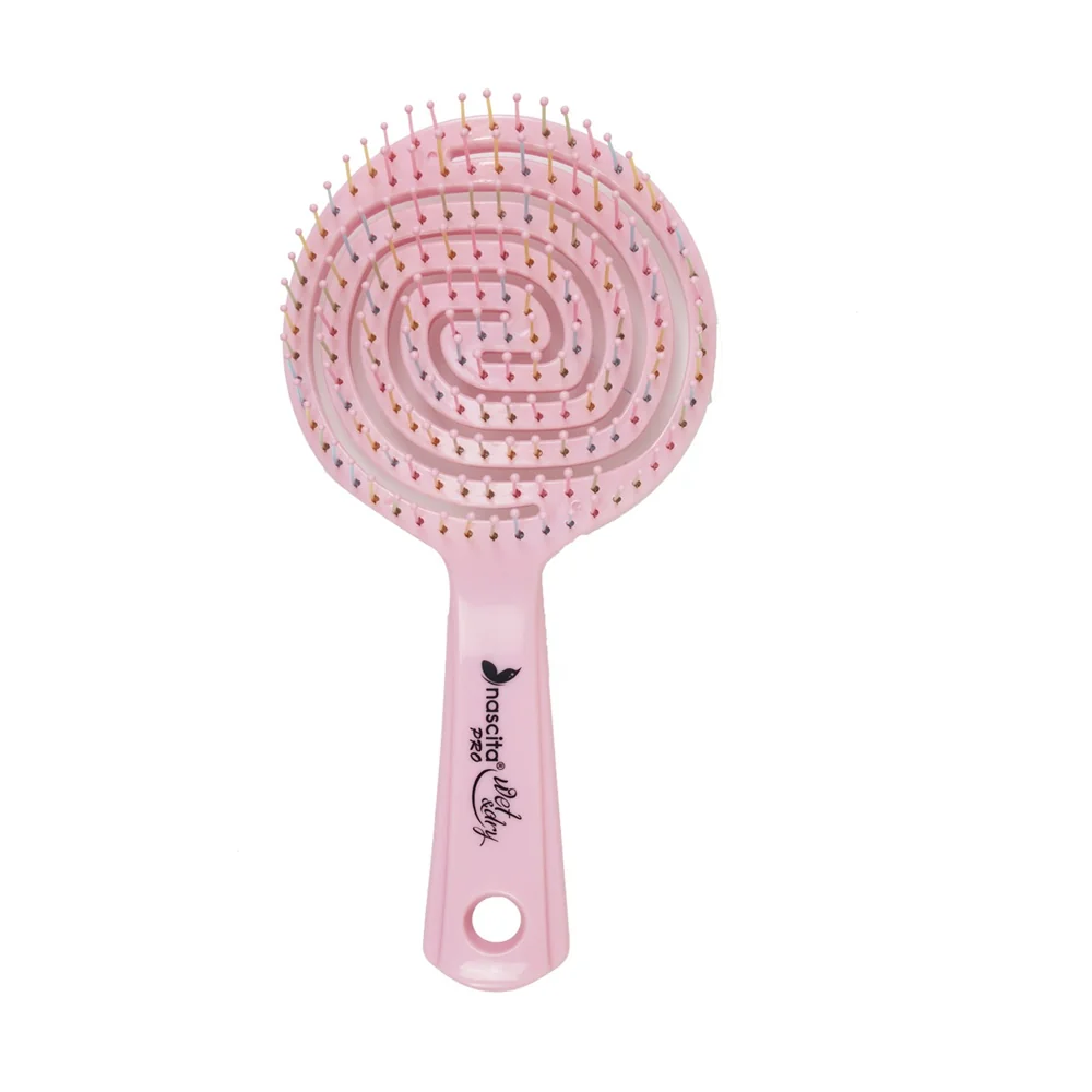 Nascita 3D Flexi Kontrol Açma-Tarama Saç Fırçası - Pembe
