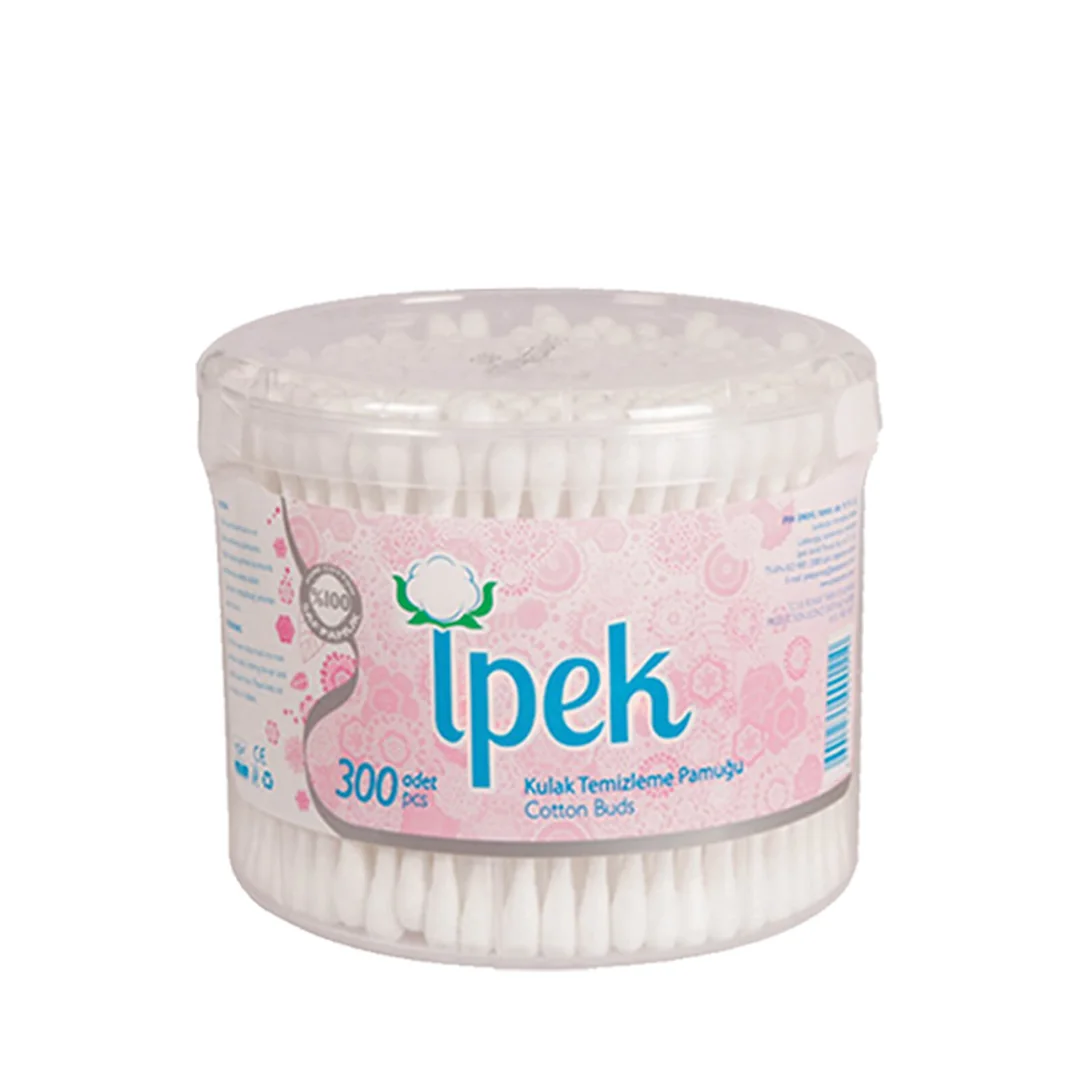 İpek Kulak Temizleme Pamuğu Yuvarlak Kutu 300 Adet