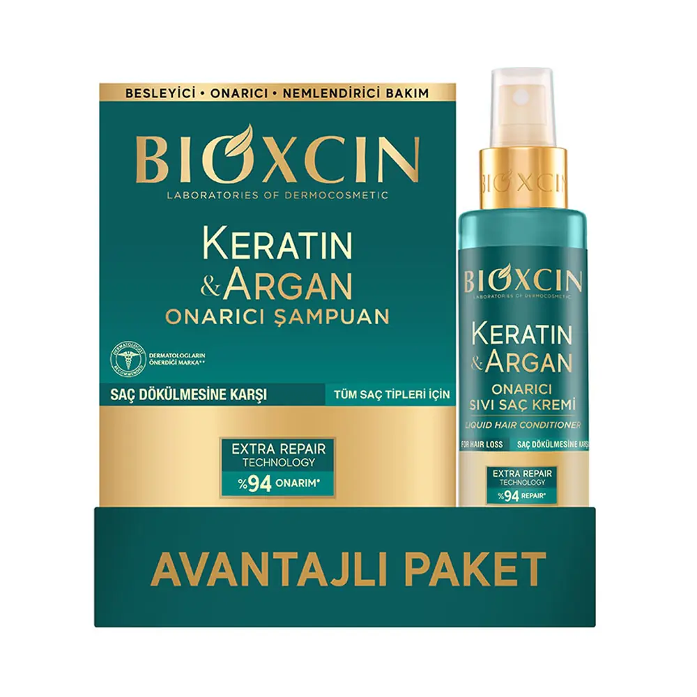 Bioxcin Keratin Argan Şampuan 300 Ml Sıvı Saç Kremi 150 Ml