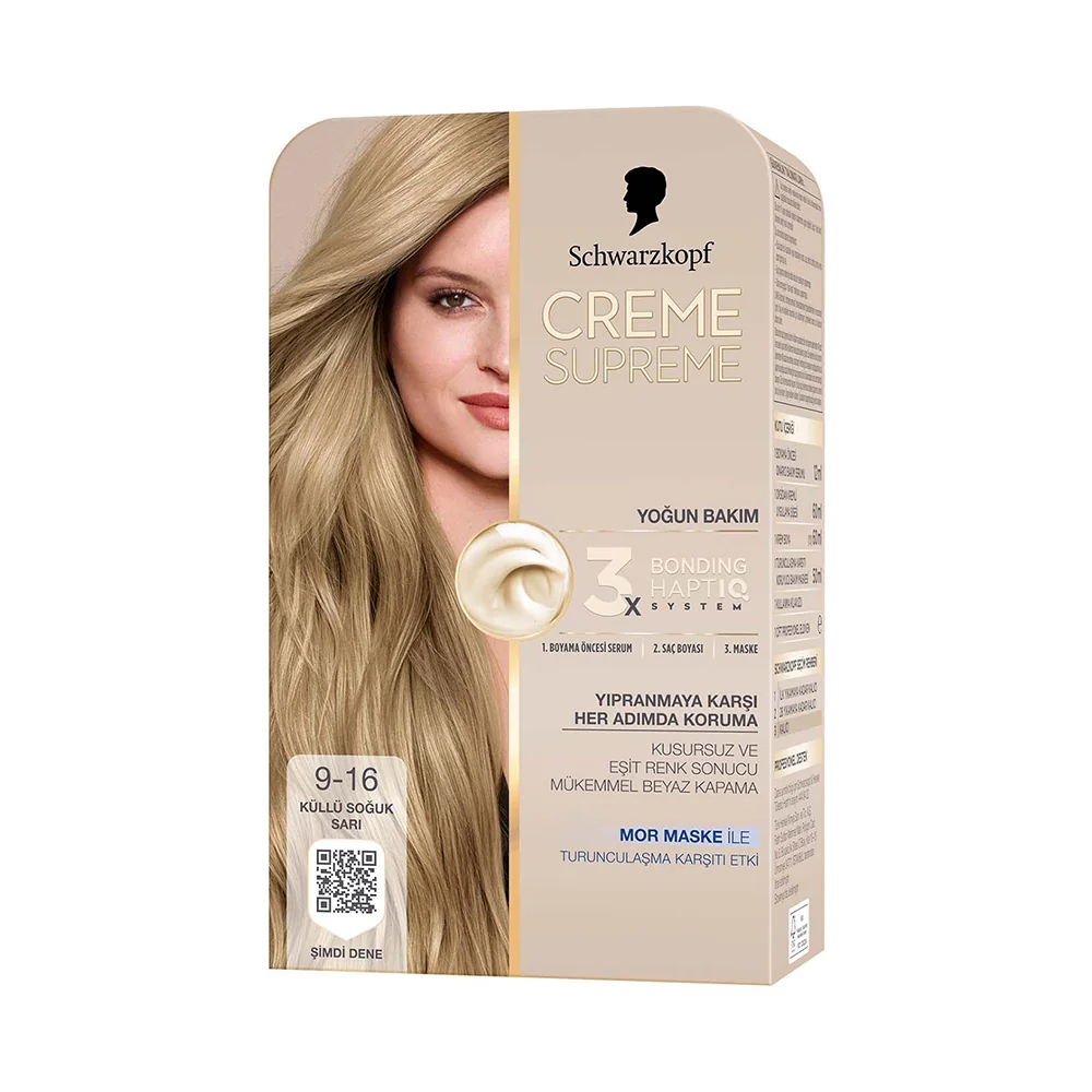 Creme Supreme Saç Boyası 9-16 Küllü Soğuk Sarı