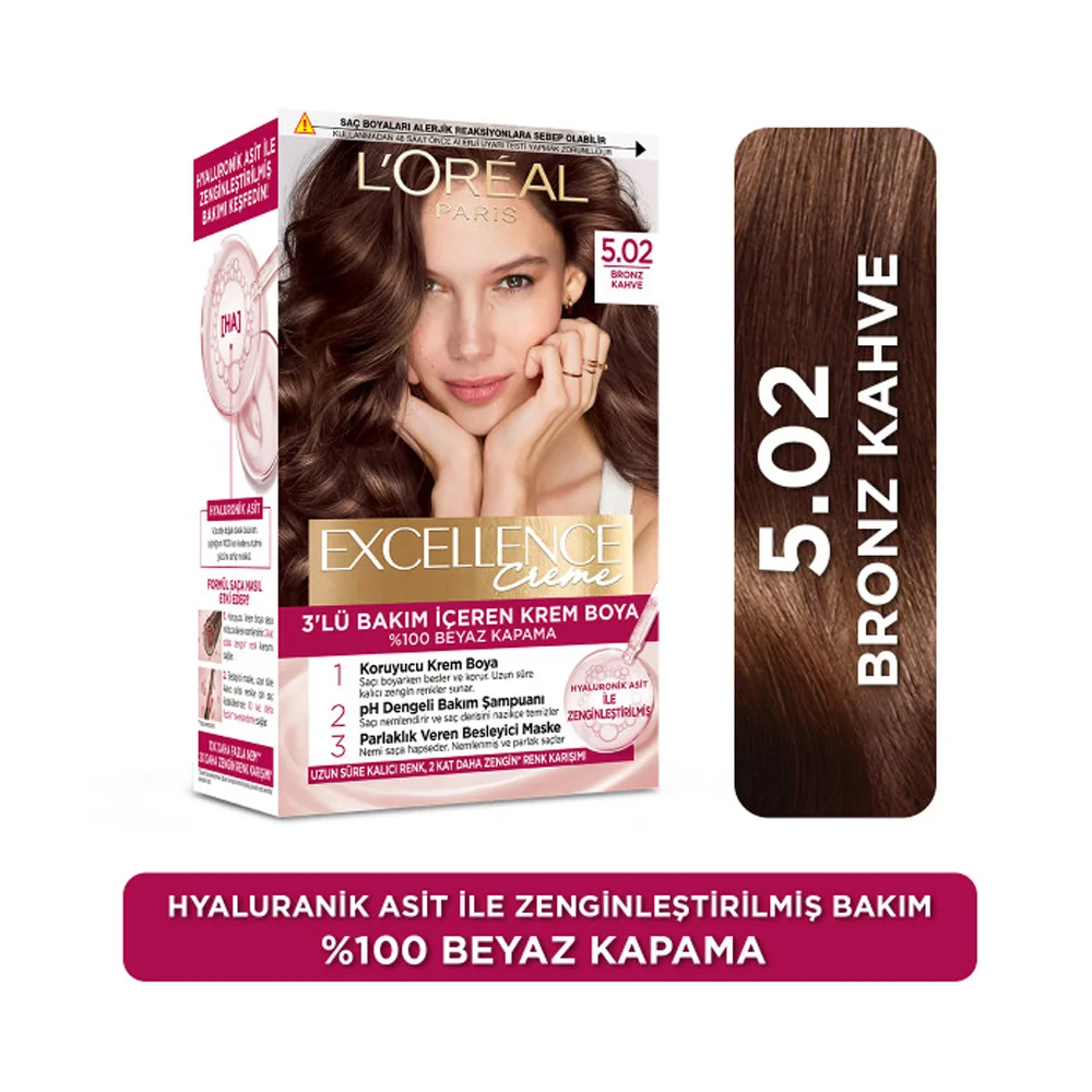 L'Oréal Paris Excellence Creme Saç Boyası 5.02 Bronz Kahve