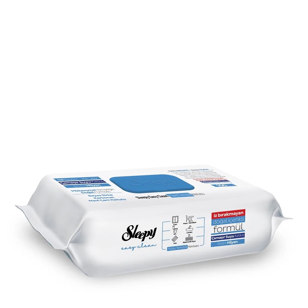 Sleepy Easy Clean Çamaşır Suyu Katkılı Yüzey Temizlik Havlusu 100'Lü