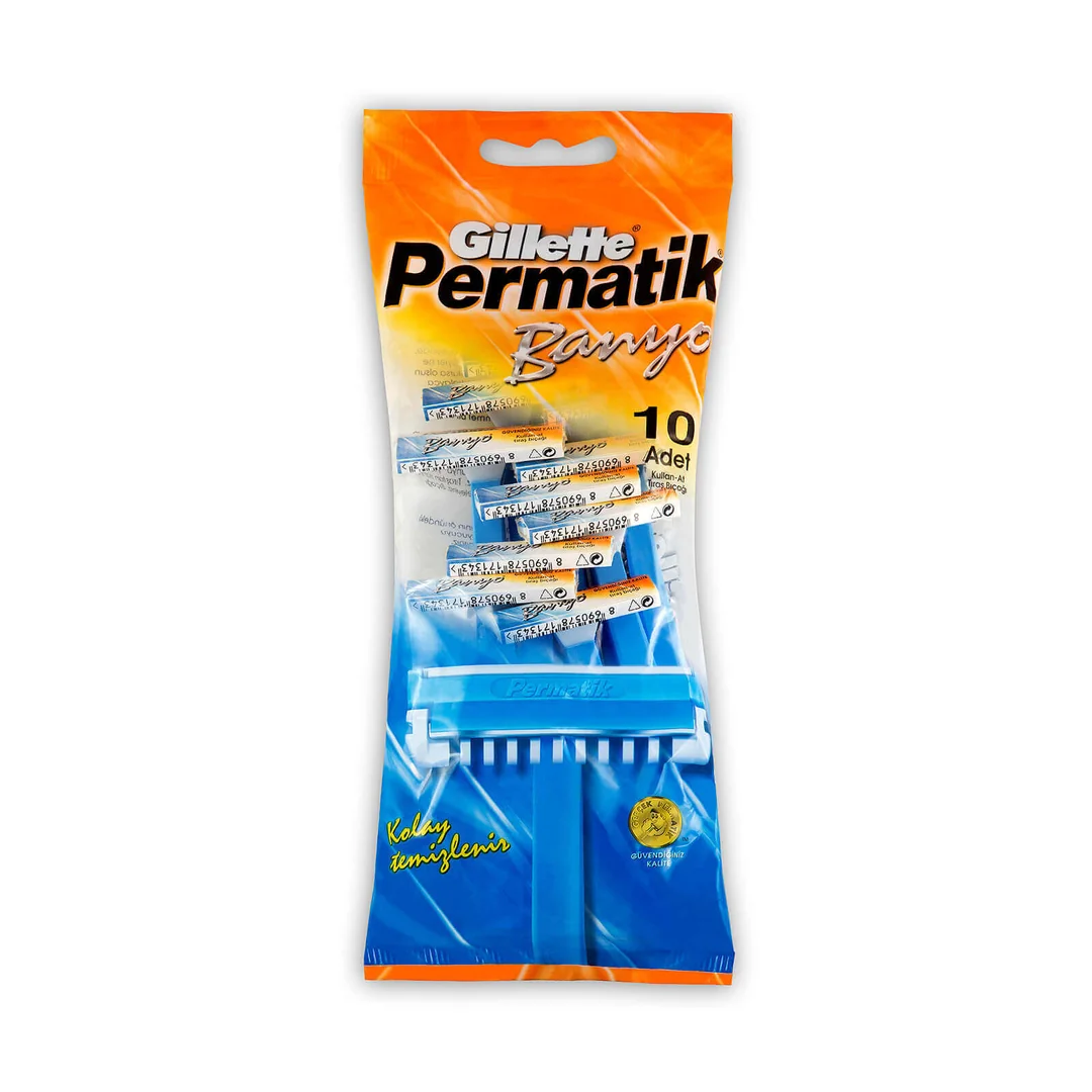 Gillette Permatik Banyo Kullan At Tıraş Bıçağı 10'lu Poşet