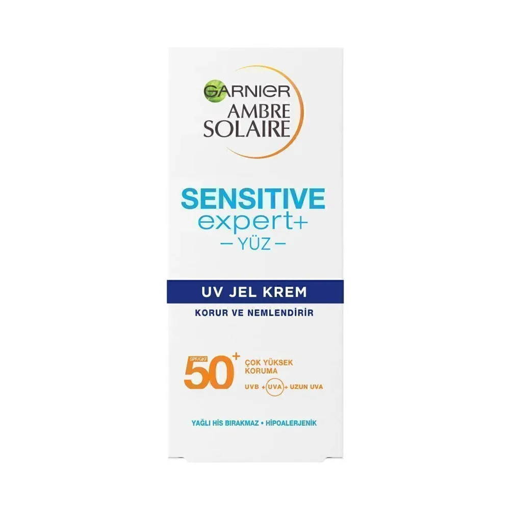 Garnier Ambre Solaire Sensitive Expert+ Güneşe Karşı Hassas Ciltler için Spf50+ Güneş Koruyucu Jel Krem 50 Ml