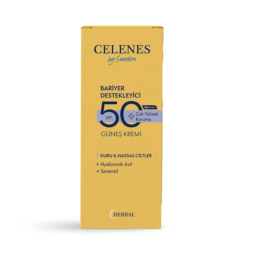Celenes Herbal Güneş Kremi Kuru Ve Hassas Ciltler 50 Spf 50 Ml