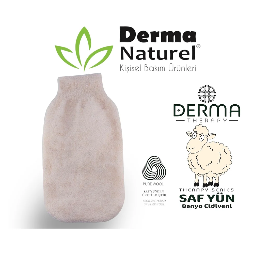 Derma Naturel Therapy Saf Yün Banyo Eldiveni