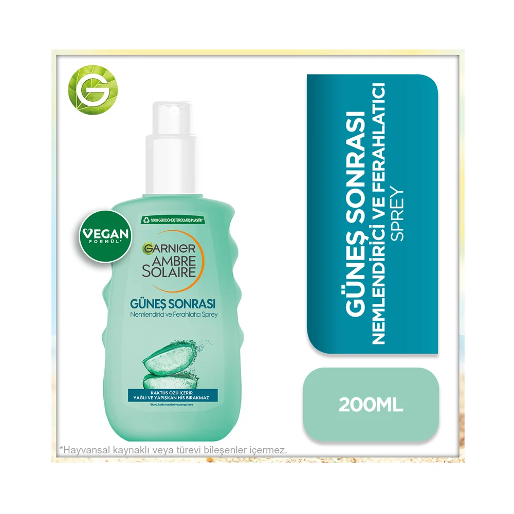 Garnier Ambre Solaire Güneş Sonrası Nemlendirici Ferahlatıcı Sprey 200 Ml