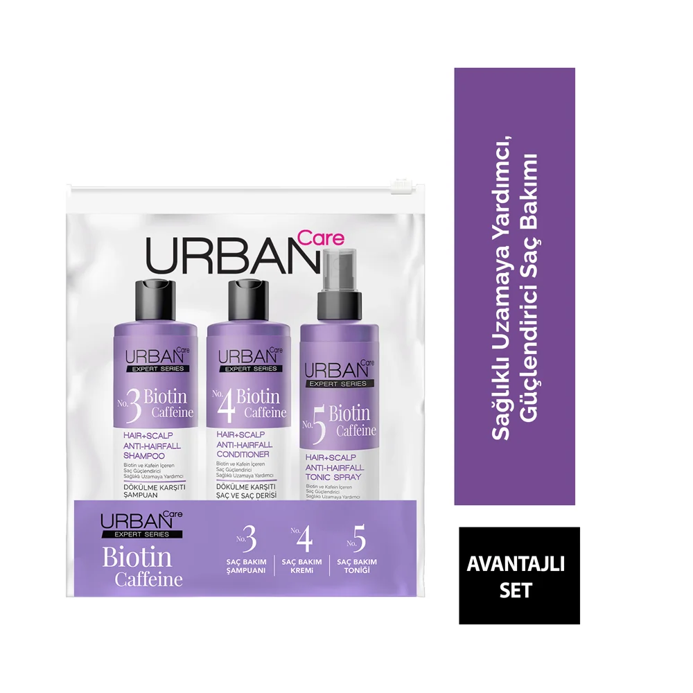 Urban Care Expert Biotin & Caffeine Dökülme Karşıtı Seyahat Seti 100 Ml