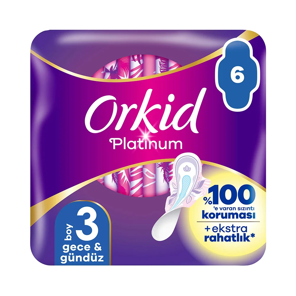 Orkid Platinum Gece&Gündüz Hijyenik Ped 6 Adet