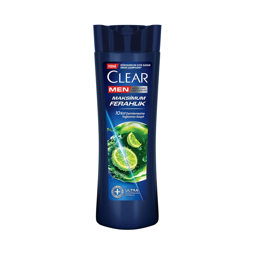 Clear Men Maksimum Ferahlık Yağlı Saç Derisi İçin Kepeğe Karşı Etkili Şampuan 350 Ml