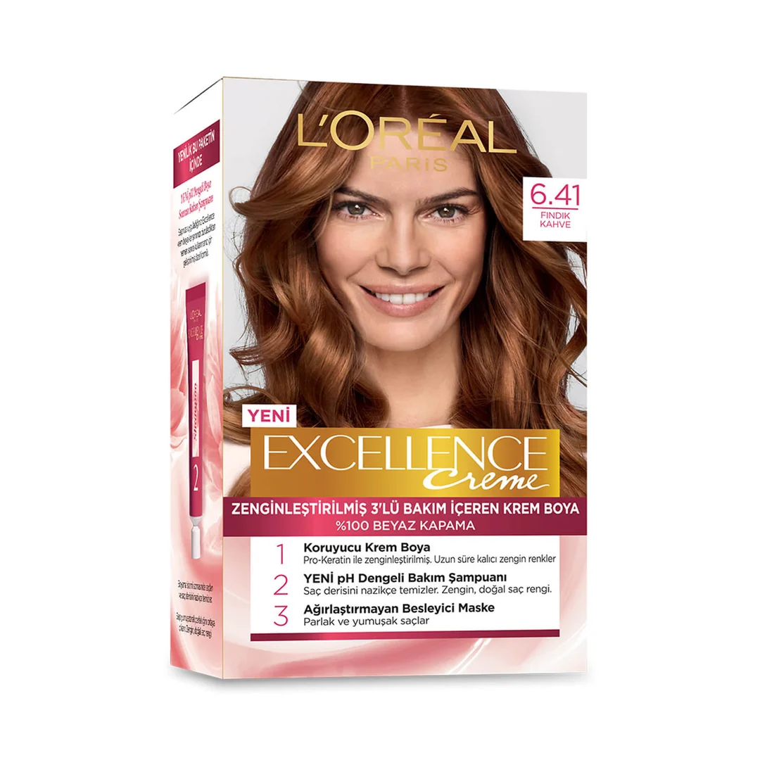 L'Oréal Paris Excellence Creme Saç Boyası 6-41 Fındık Kahvesi