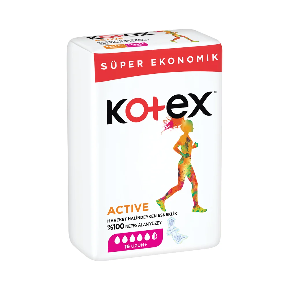 Kotex Active Quadro Uzun Ped 16'lı