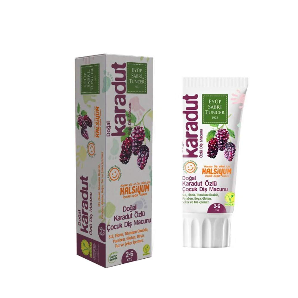 Eyüp Sabri Tuncer Doğal Karadut Özlü 2-6 Yaş Çocuk Diş Macunu 60 Ml