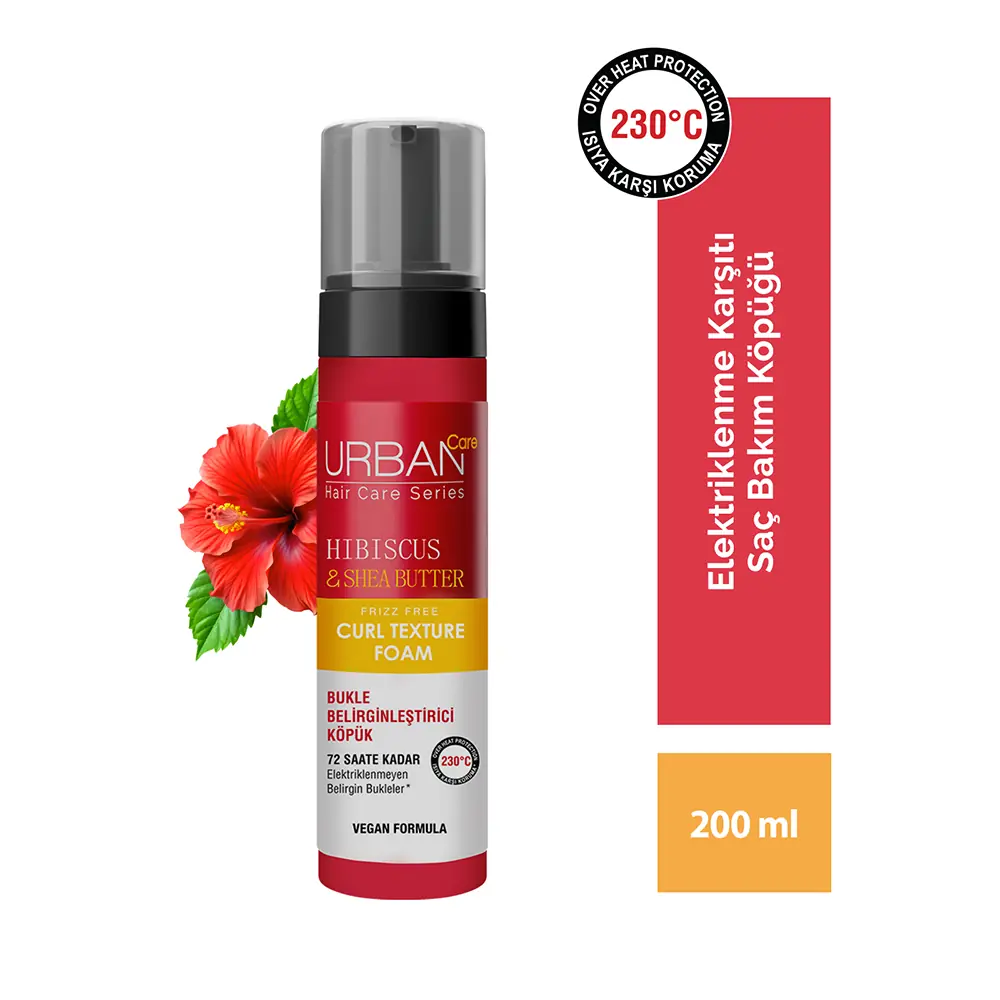 Urban Care Hibiscus & Shea Butter Elektriklenme Karşıtı Saç Bakım Köpüğü 200 ML
