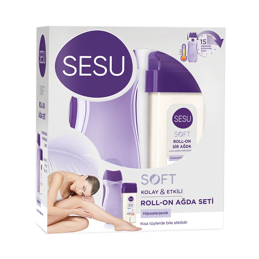Sesu Roll-On Sir Ağda Mor Isıtıcılı Set Soft