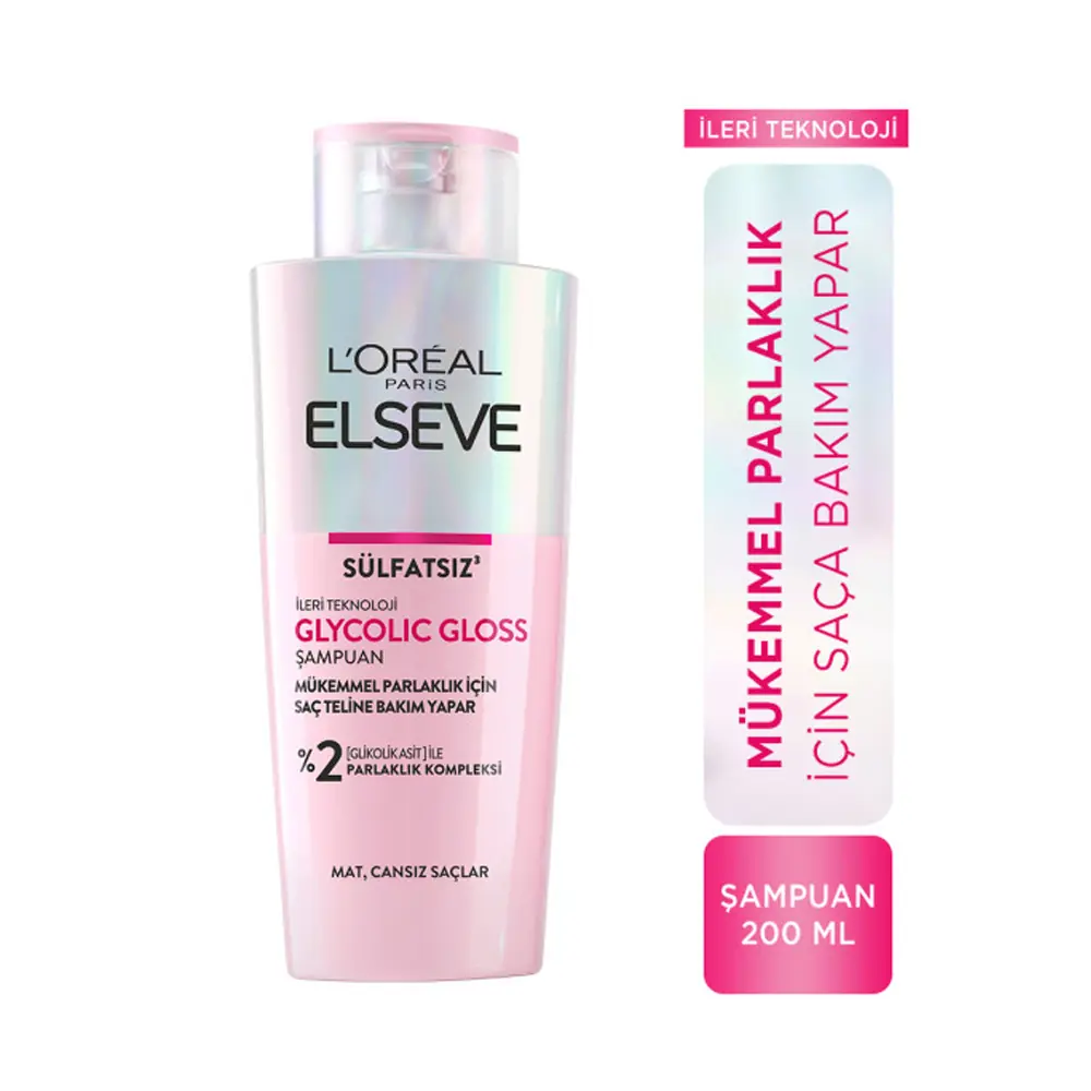 Loreal Elseve L'Oréal Paris Elseve Glycolic Gloss Mükemmel Parlaklık için Bakım Yapan Şampuan