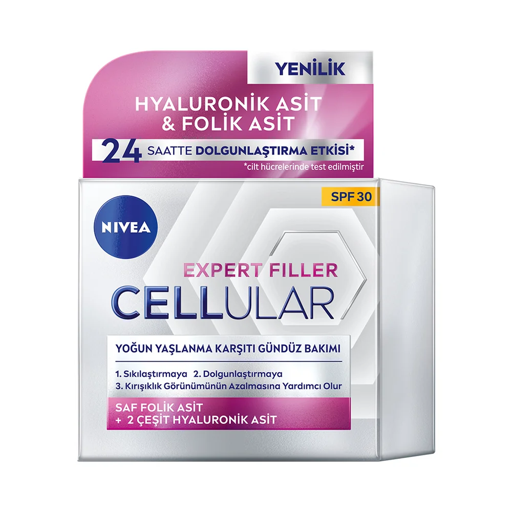 Nivea Hyaluron Cellular Filler + Sıkılaştırıcı Yaşlanma Karşıtı Gündüz Kremi Spf 30 50 Ml