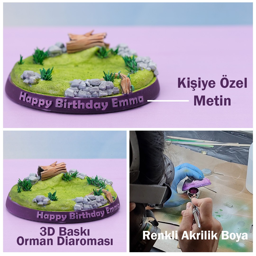 Balonlu Fil Cam Biblo - Kişiye Özel 3D Baskı