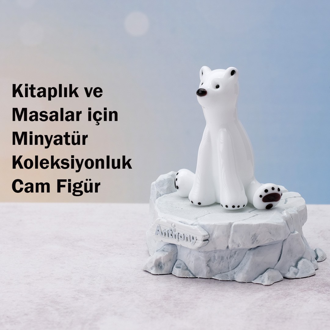 Kutup Ayısı Cam Biblo - Kişiye Özel 3D Baskı