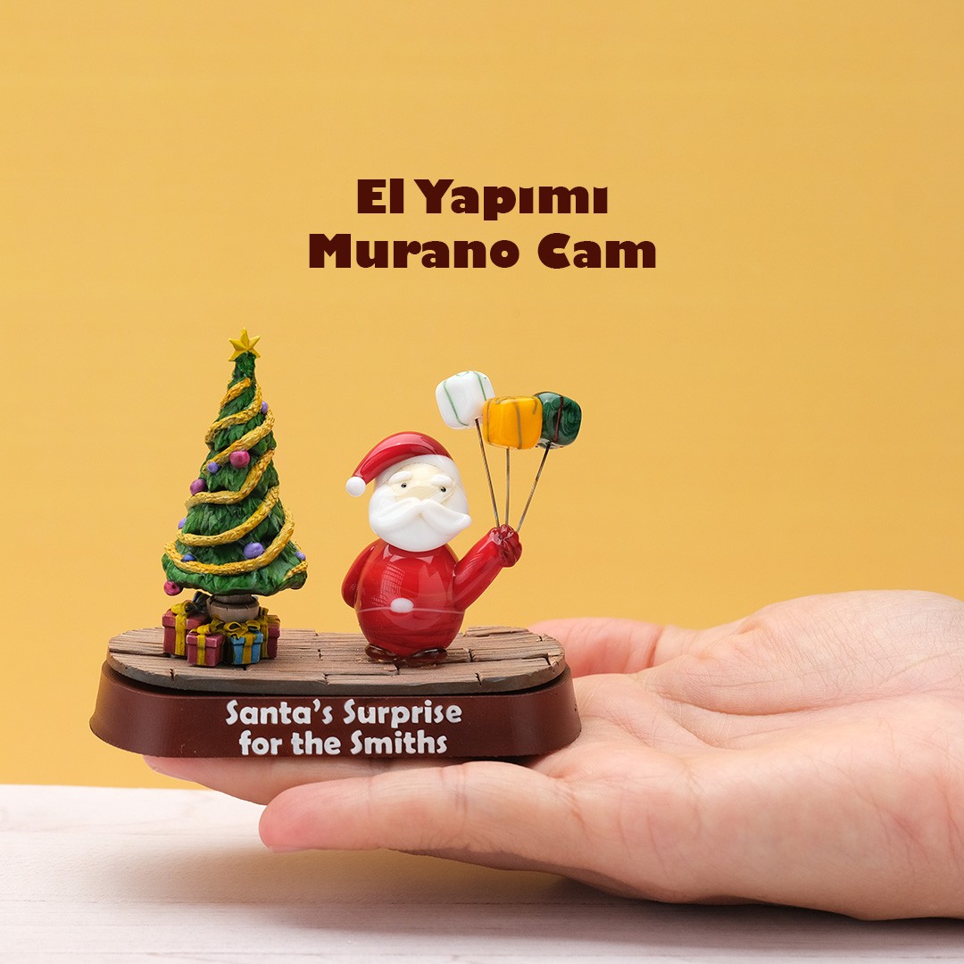 Cam Noel Baba Figürü – El Yapımı Kişiye Özel Yılbaşı Hediyesi