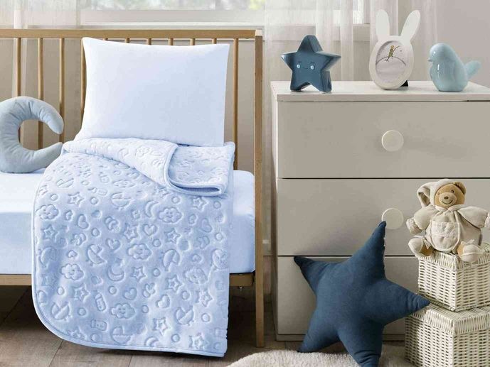 Özdilek Battanıye Bebe Embos 100X120 Mavı