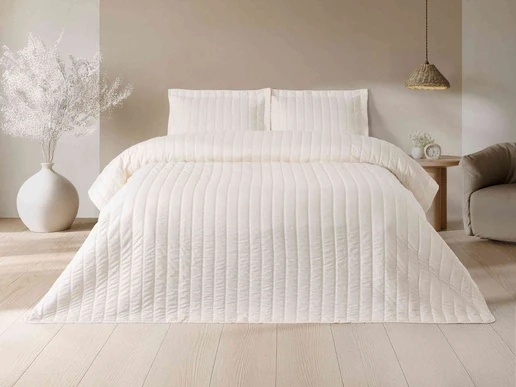 Özdilek (Nev) Yatak Örtüsü.Ultrasonıc Lıne Krem Çift Kişilik