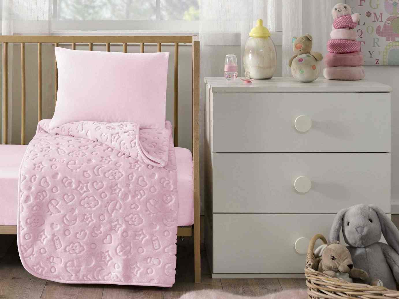 Özdilek Battanıye Bebe Embos 100X120 Pembe