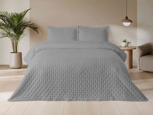 Özdilek (Nev) Yatak Örtüsü.Ultrasonıc Rıtım Gri Çift Kişilik