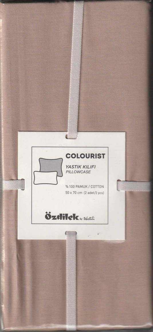 Özdilek Yastık Kılıfı Standart Ranforce 2 Li Toprak Colourıst