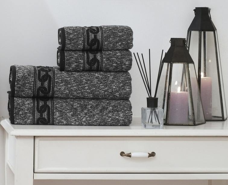 Özdilek Bold Chaın/Siyah Havlu 50*90