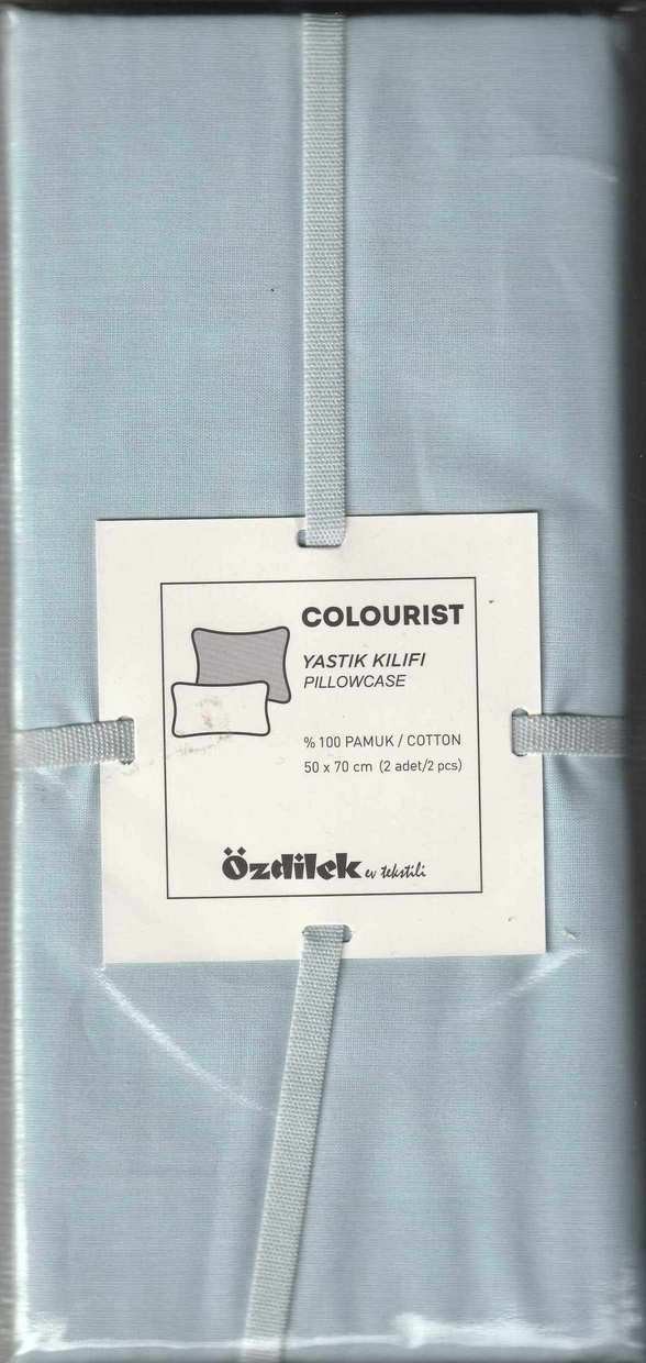 Özdilek Yastık Kılıfı Standart Ranforce 2 Li Aqua Colourıst