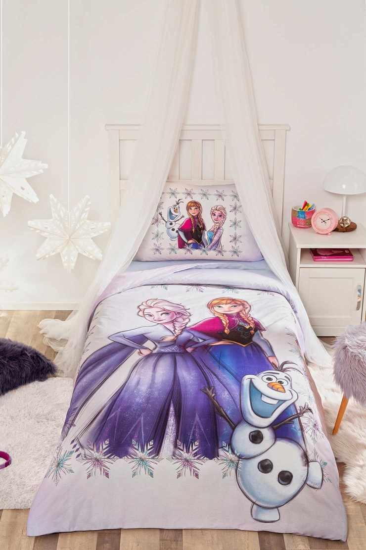 Özdilek Disney Yatak Örtüsü Ranforce  Tek Kişilik Lıla Frozen Frosted