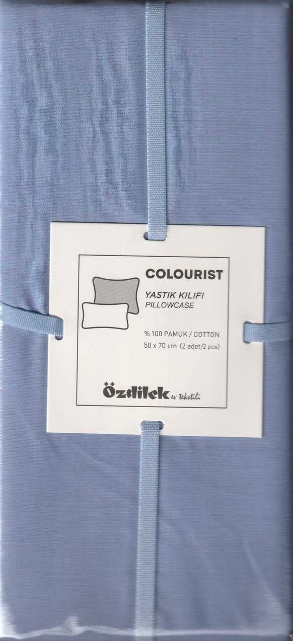 Özdilek Yastık Kılıfı Standart Ranforce 2'Li Gok Mavisı Colourıst