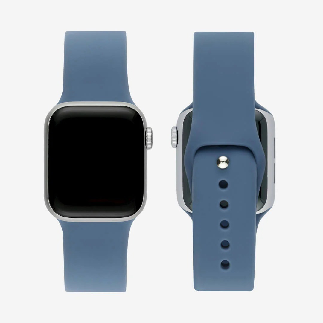 Loş Mavi Silikon Kordon – Apple Watch Uyumlu (S/M & M/L)